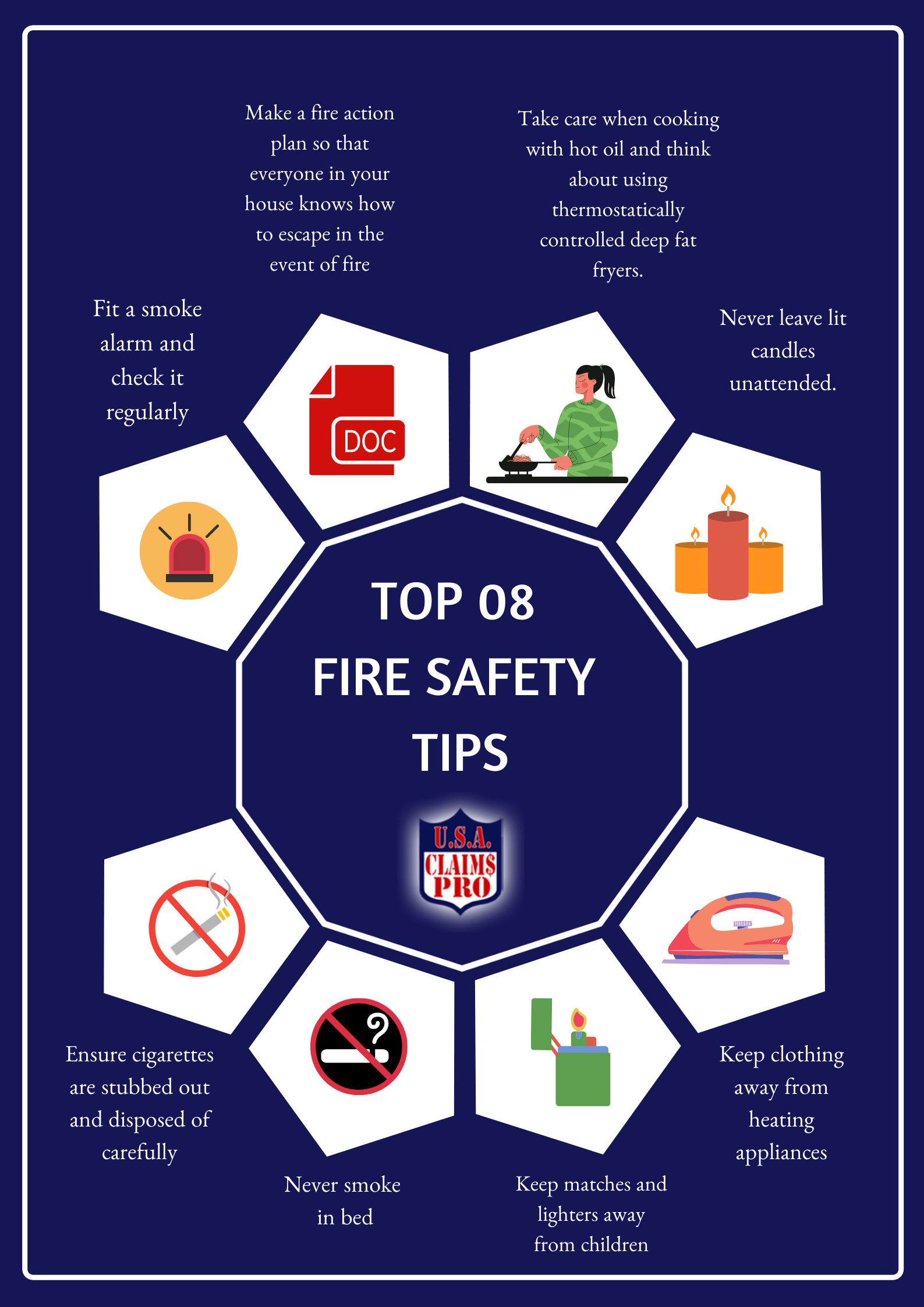 Top 8 Fire Safety Tips ClaimsPro USA